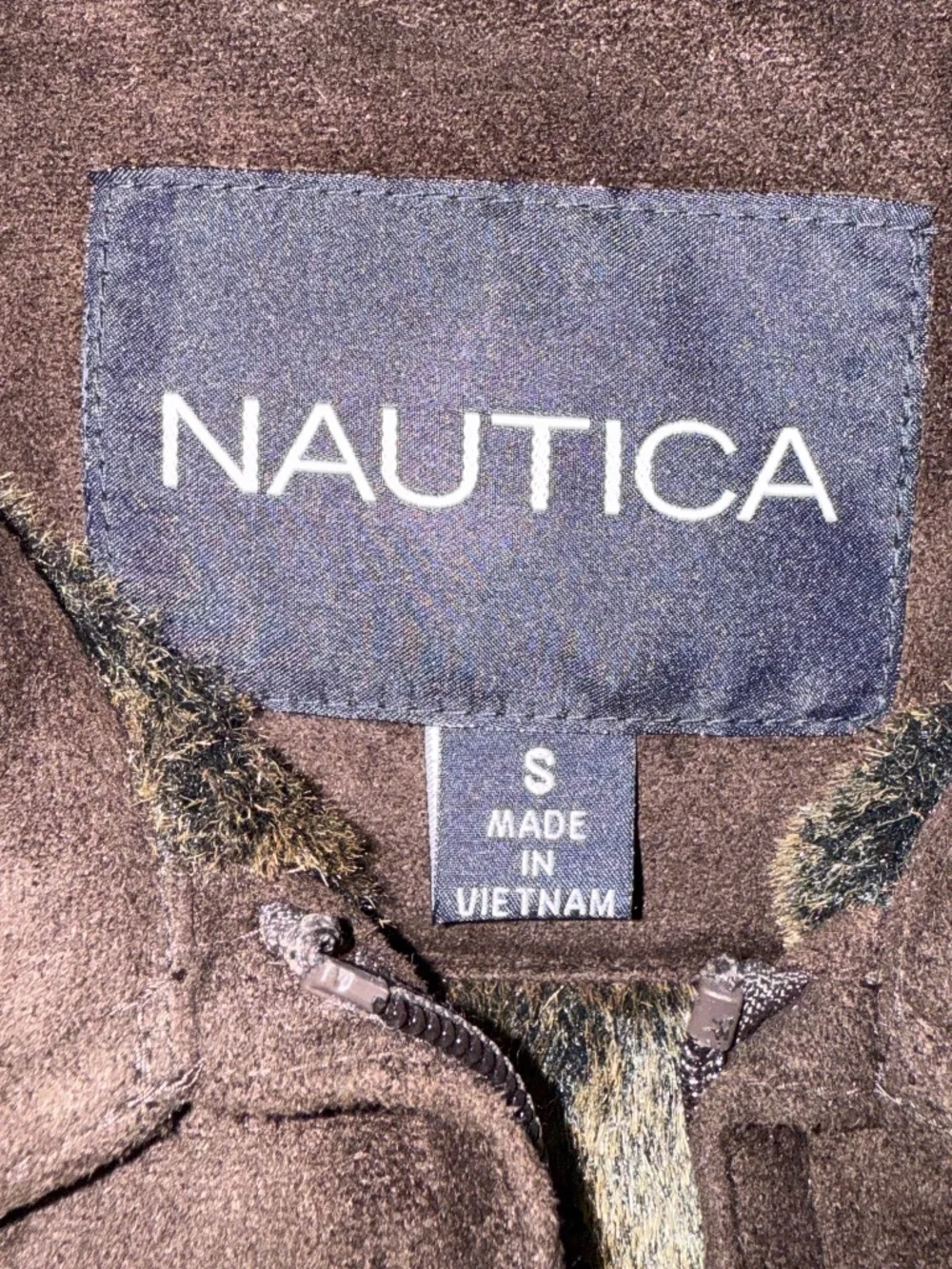 Nautica faux fur suede jacket